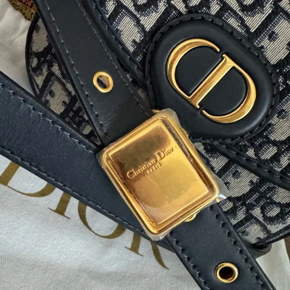 DIOR Small Bobby Bag in Blue Oblique Jaquard - Picture 7 of 10